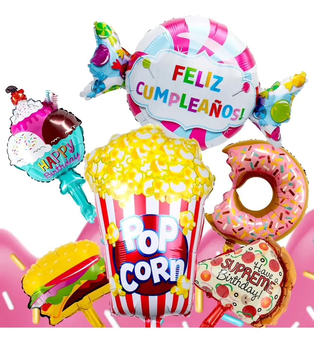 Kit 6 Balões Metálicos Decoração Aniversário Temática
