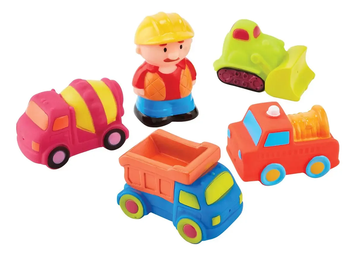 Conjunto de brinquedos para banheiro de construção