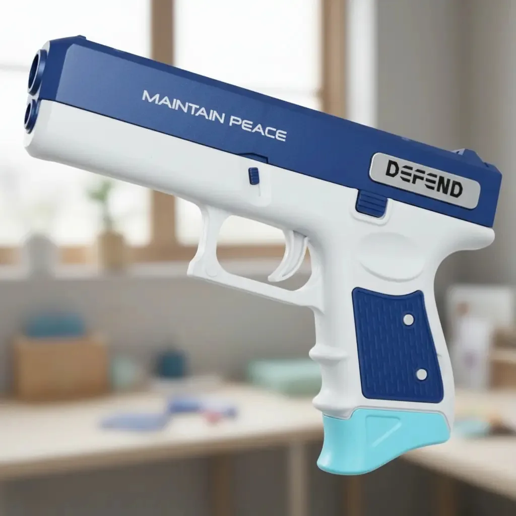Pistola de brinquedo infantil Glock com lançadores de espuma azul