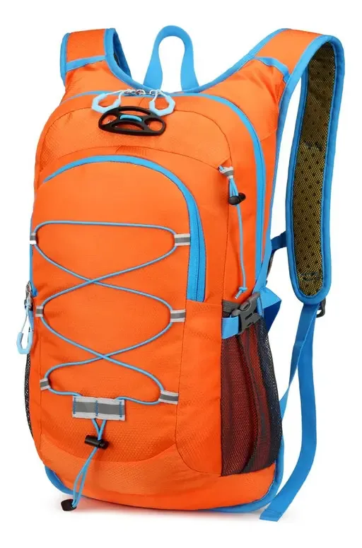 Saco De Montanhismo De Viagem Impermeável Ao Ar Livre 35l Cor Laranja Desenho Do Tecido Lisa