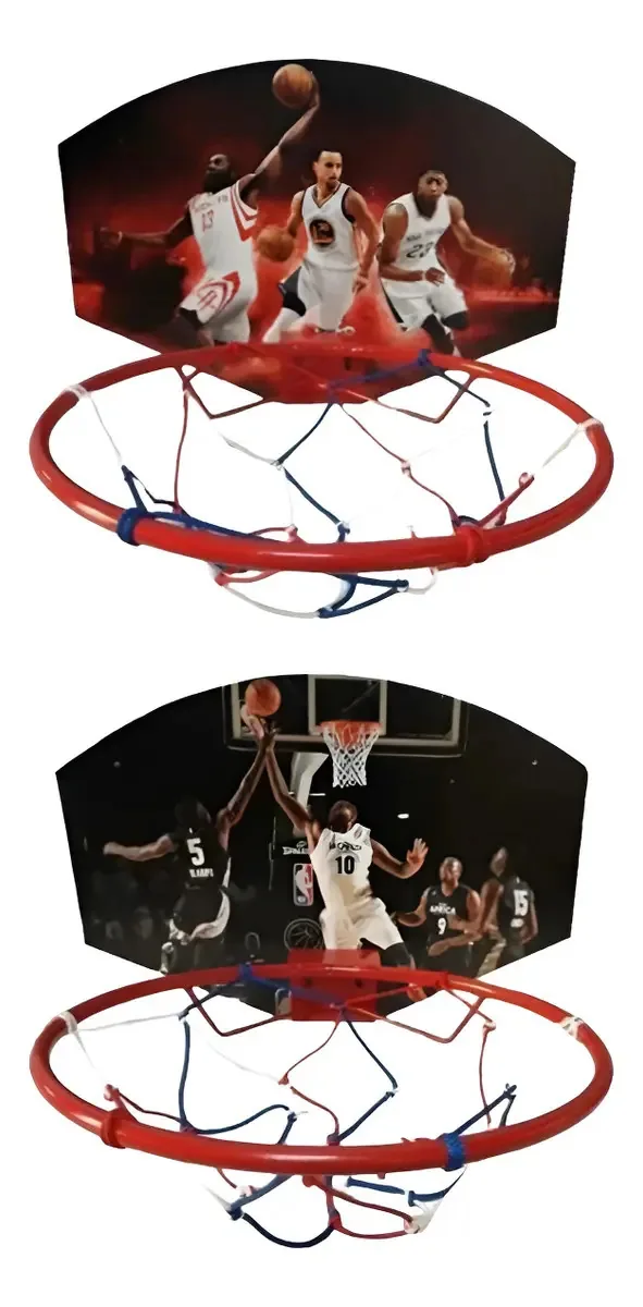 Tabuleiro de basquete de parede com motivos variados