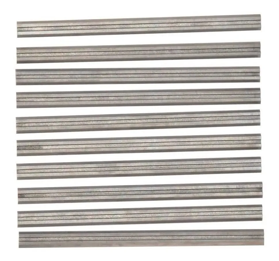 Lâminas de 3-1/4 de 82 mm para aplainadora manual de madeira, 10 unidades