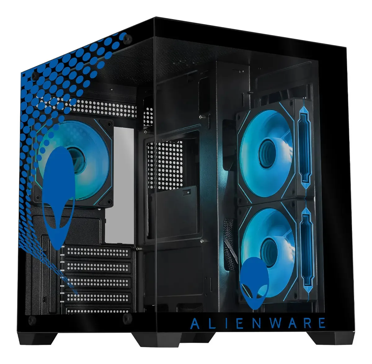 Capa para jogos Xtreme para PC Alienware Edition Mini Tower 3 Fan Argb Black Cxtaltabk