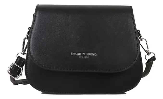 Bolsas de ombro femininas, bolsa de ombro, bolsa de cosméticos, couro sintético preto