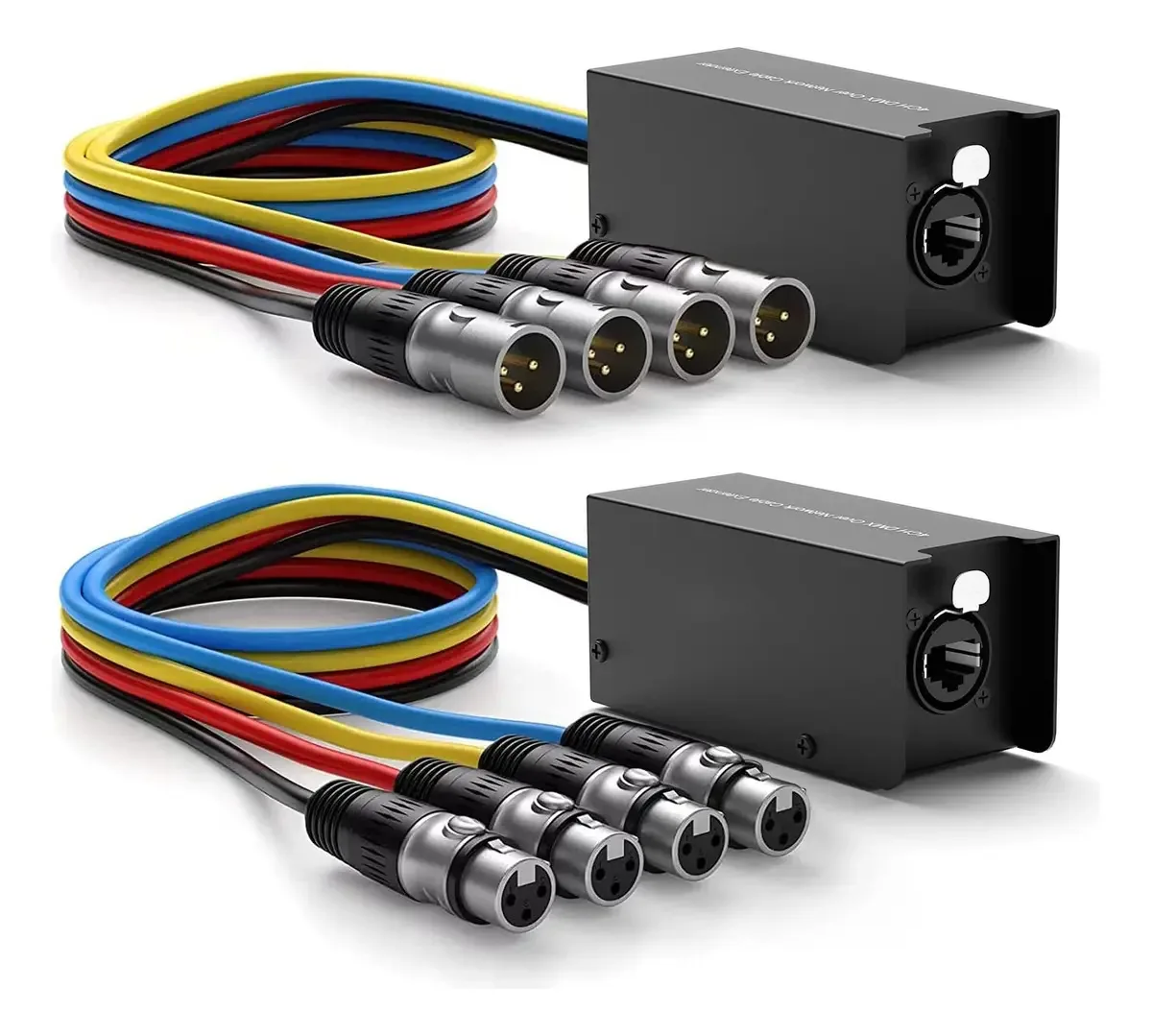 Receptor Snake de 4 canais e 3 XLR de várias redes