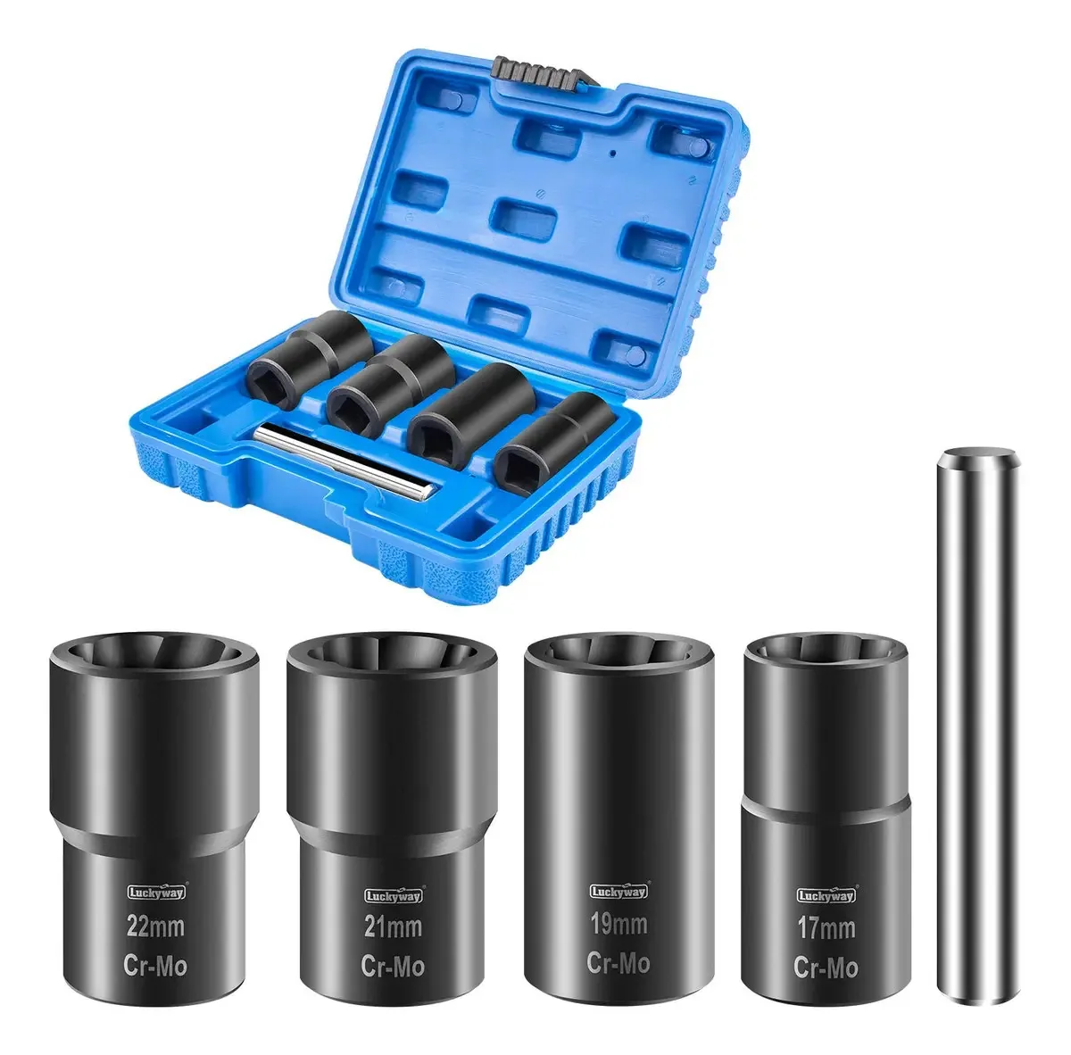 Conjunto de dados giratórios Luckyway de 5 peças para extração. Cor Verde escuro