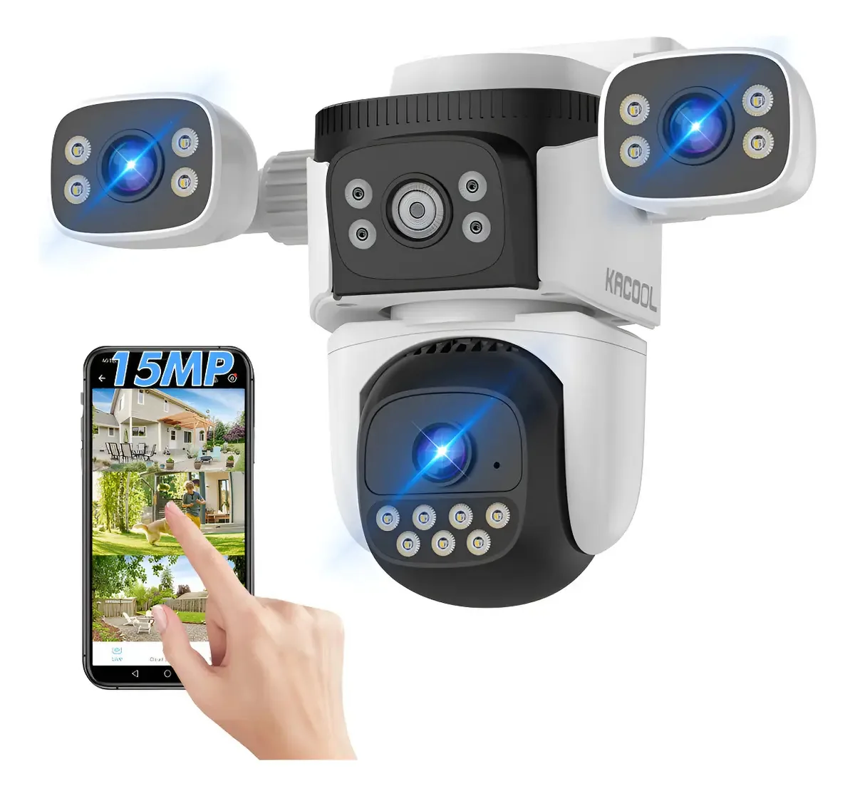 Camera De Segurança Kacool Mxkcwcs301w 15mp 5mp Visão Noturna Branca Hd Externo Interno