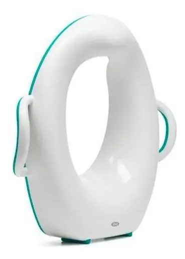 Assento Sanitário Infantil Com Alças Branco E Acqua - Oxotot