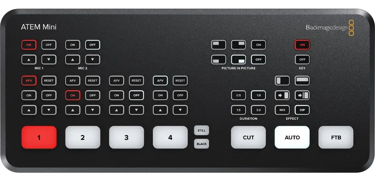 Switcher HDMI Blackmagic Design Atem Mini 4 Entradas Preto
