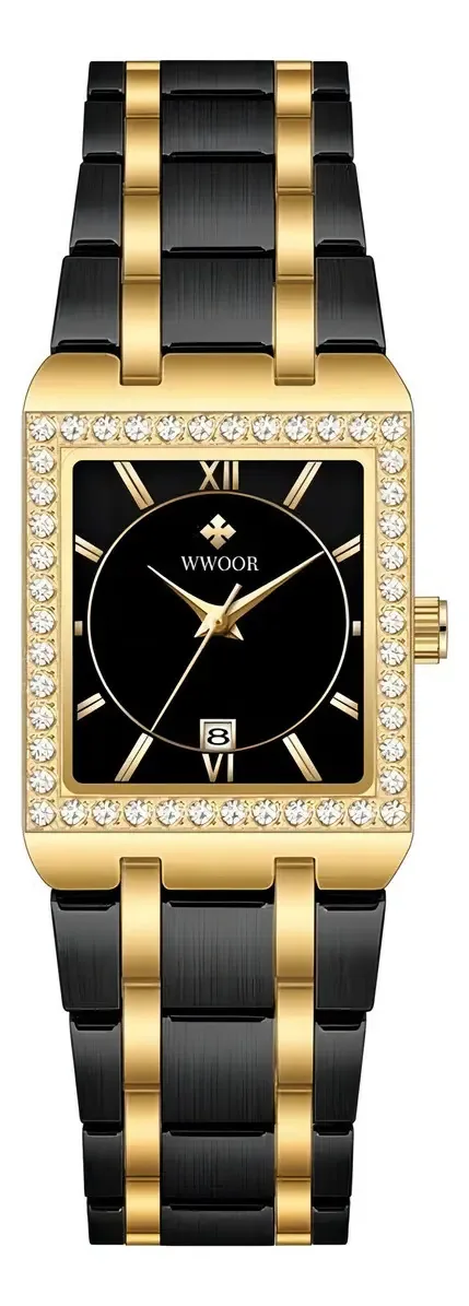 Relógios femininos Wwoor Diamond Calendar