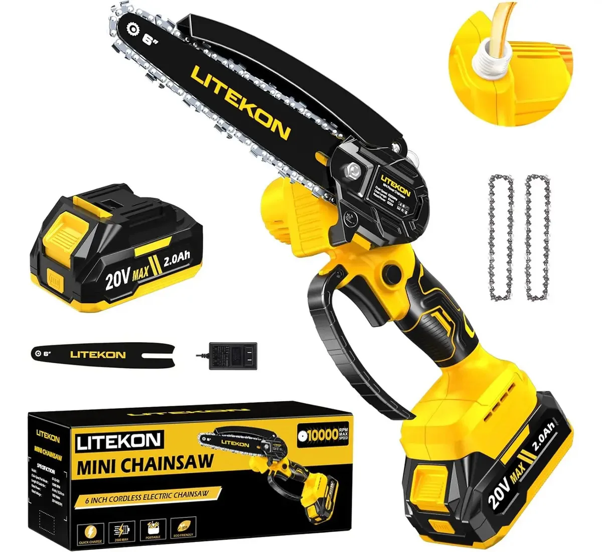 Mini motosserra sem fio 1000w - Professional Power