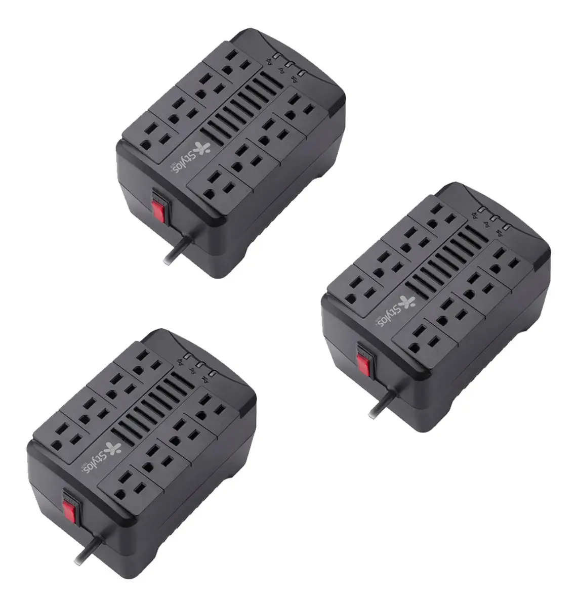 Kit regulador Stylos Stre480b 480w 3 entradas de 120v
