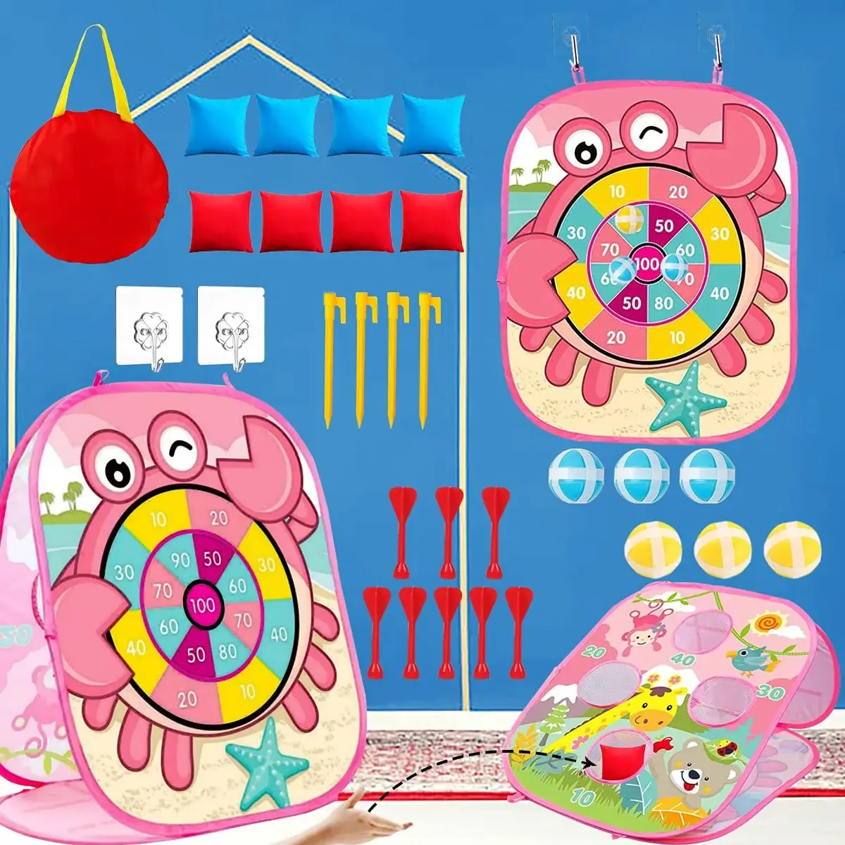 Np Bean Bag Toss Game Brinquedos Para Crianças Jogos De Praia Ao Ar Livre Tabuleiro De Dardos Para Crianças Ao Ar Livre Interior Diversão Brinquedos Para Crianças Pequenas Jogo Familiar