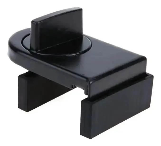 Fechadura de segurança para janelas e portas deslizantes | Fácil instalação sem perfuração | Inomax Im8012 Black Color