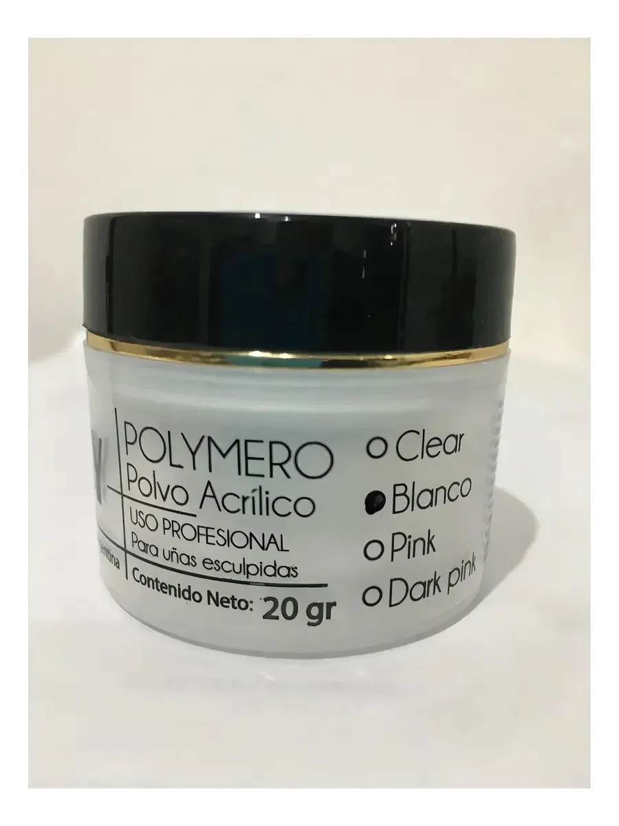 Unhas esculpidas em acrílico branco Pinky Professional Polymers X20g