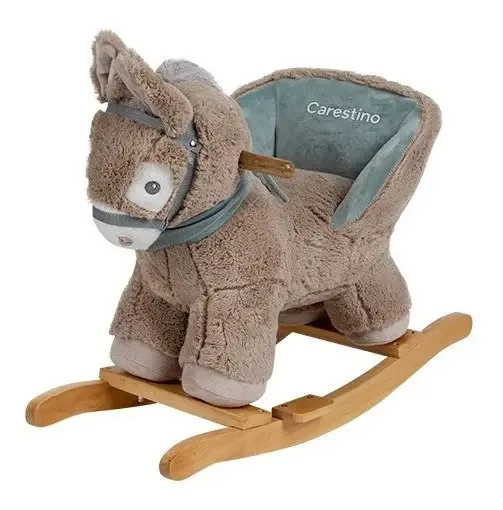 Cadeira de balanço de pelúcia Carestino Donkey Dark Grey