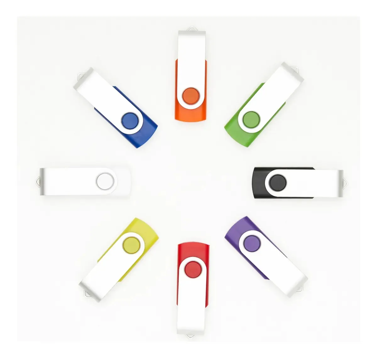 20 unidades de pen drives USB 2.0 de 2 Gb em 5 cores Aleat Color 5 cores aleatórias
