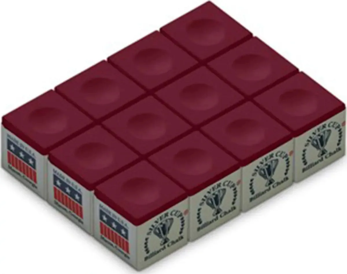 Silver Cup Gis Box para tacos de bilhar/bilhar, 12 cubos