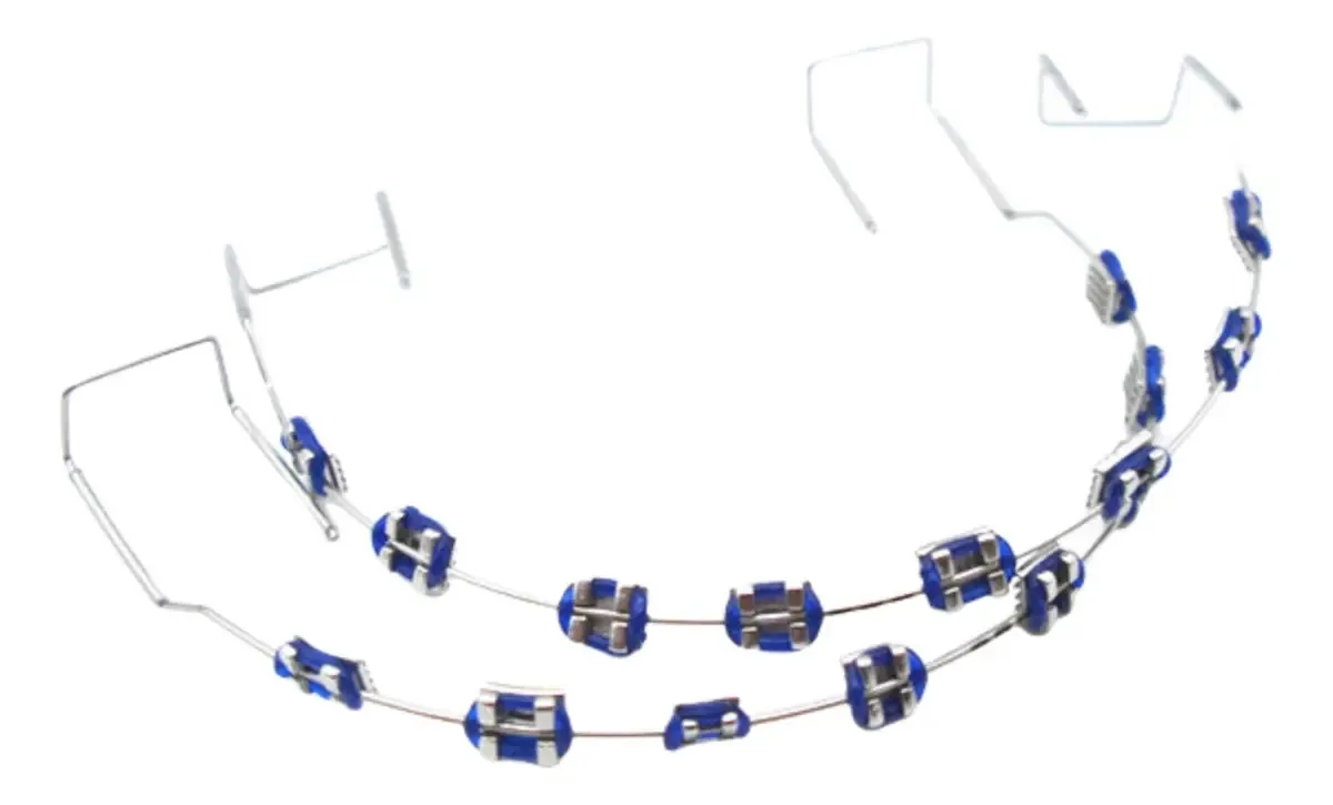 Aparelhos Dentários Falsos OEM Decoração de Brackets Protetor Azul Marinho para Aparelhos Dentários Fal