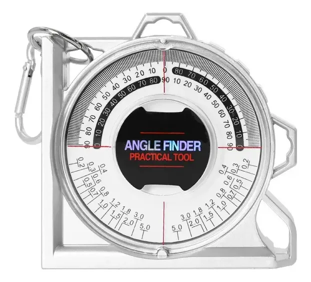 Mini medidor de ângulo magnético Cortes com agulha indicadora, multifuncional para carpintaria, construção, oficina, ladrilhos, nivelador manual preciso com ímã, uso industrial pesado
