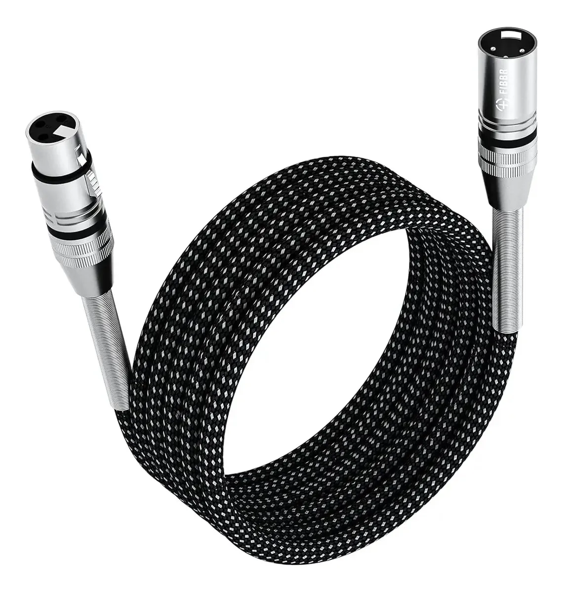 Cabo XLR de fibra de 6 pés/2 m, cabo de microfone Xl Tren