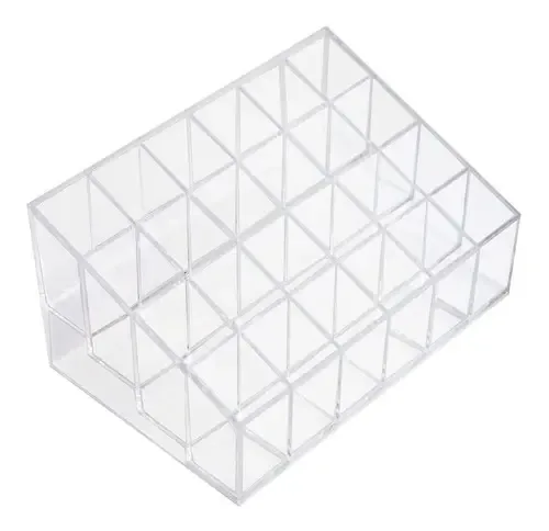 Organizador transparente de cosméticos e maquiagem. Para L