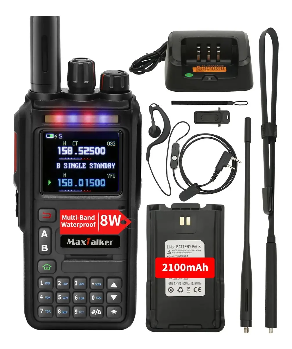 Walkie-talkie MaxTalker 8W - preto