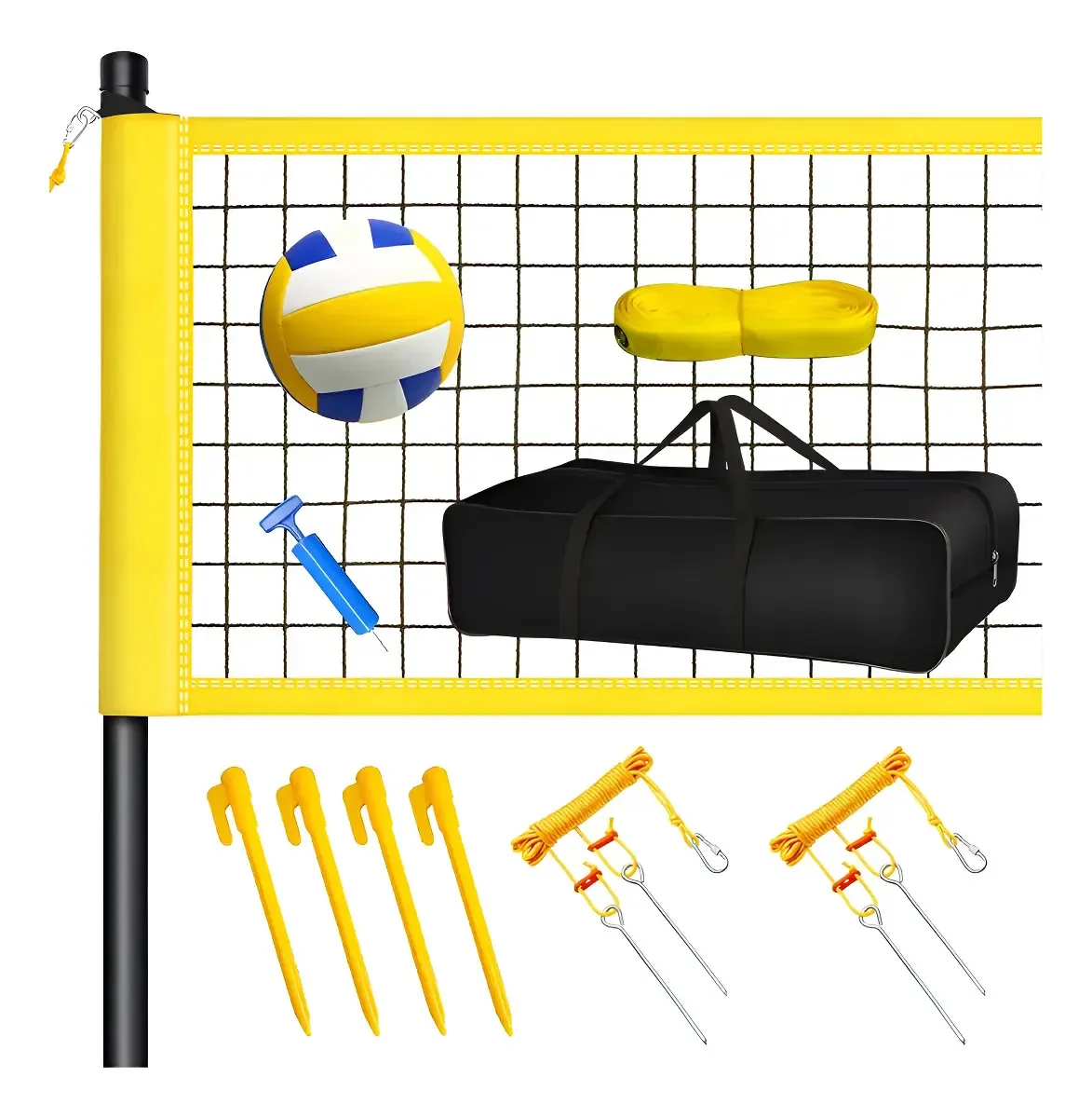 Conjunto de rede de voleibol ao ar livre Alispus com bastões Ace