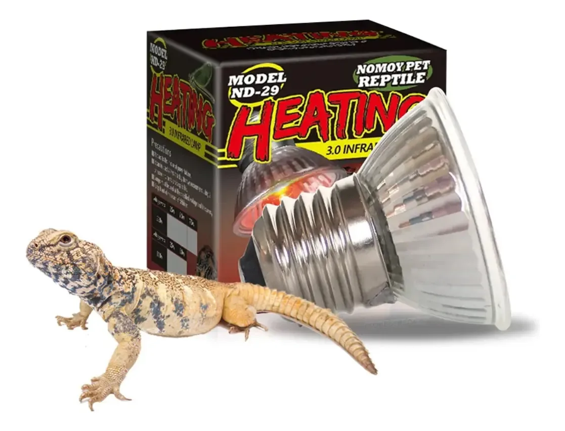 Lâmpada para terrários de répteis e anfíbiosNomoy Pet ND-29 - 75W e índice UVB de 3
