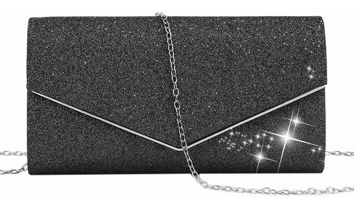 Bolsas femininas noturnas, bolsas pretas para festas de casamento