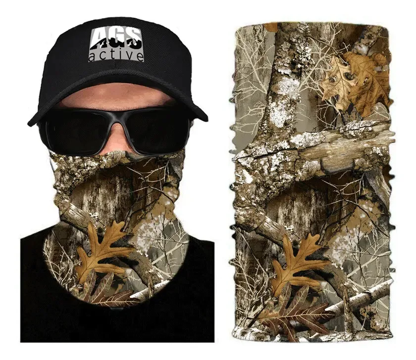 Balaclava Camuflada para Caça Camping Buff Bandana Design de Tecido Camuflado