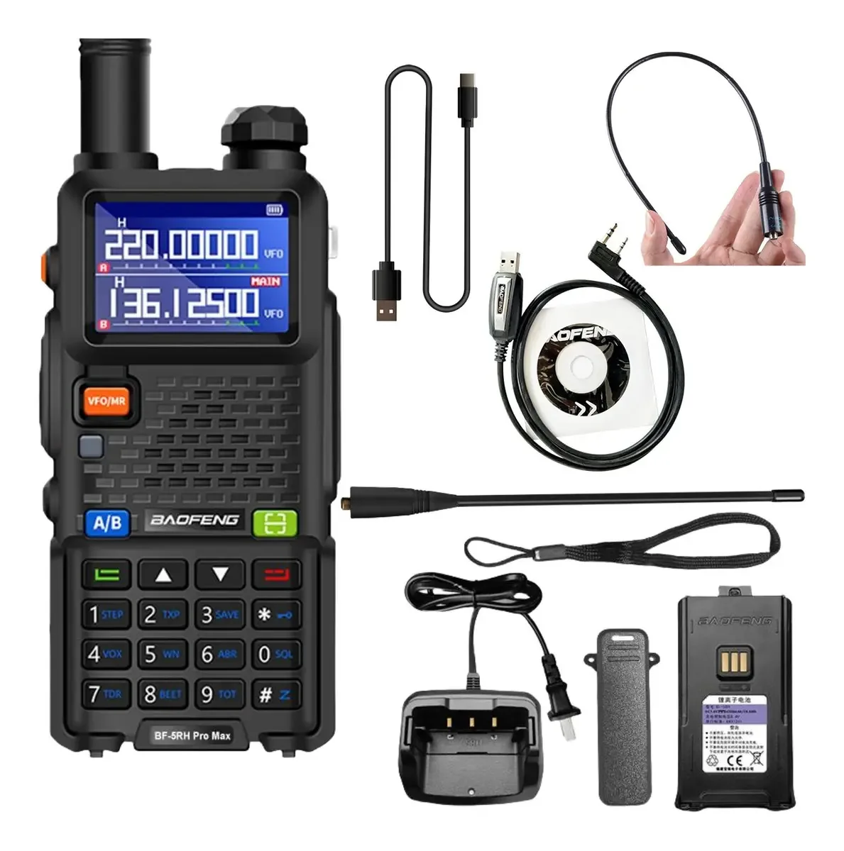 Comunicador de rádio 14.5w Atualização de longo alcance das bandas de frequência UV5r U/VHF UHF