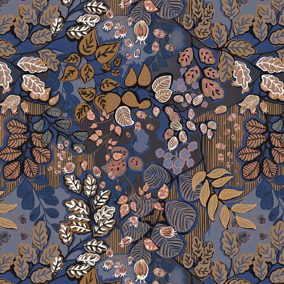 Papel de parede Yasinet para descascar e colar, papel de parede Flora