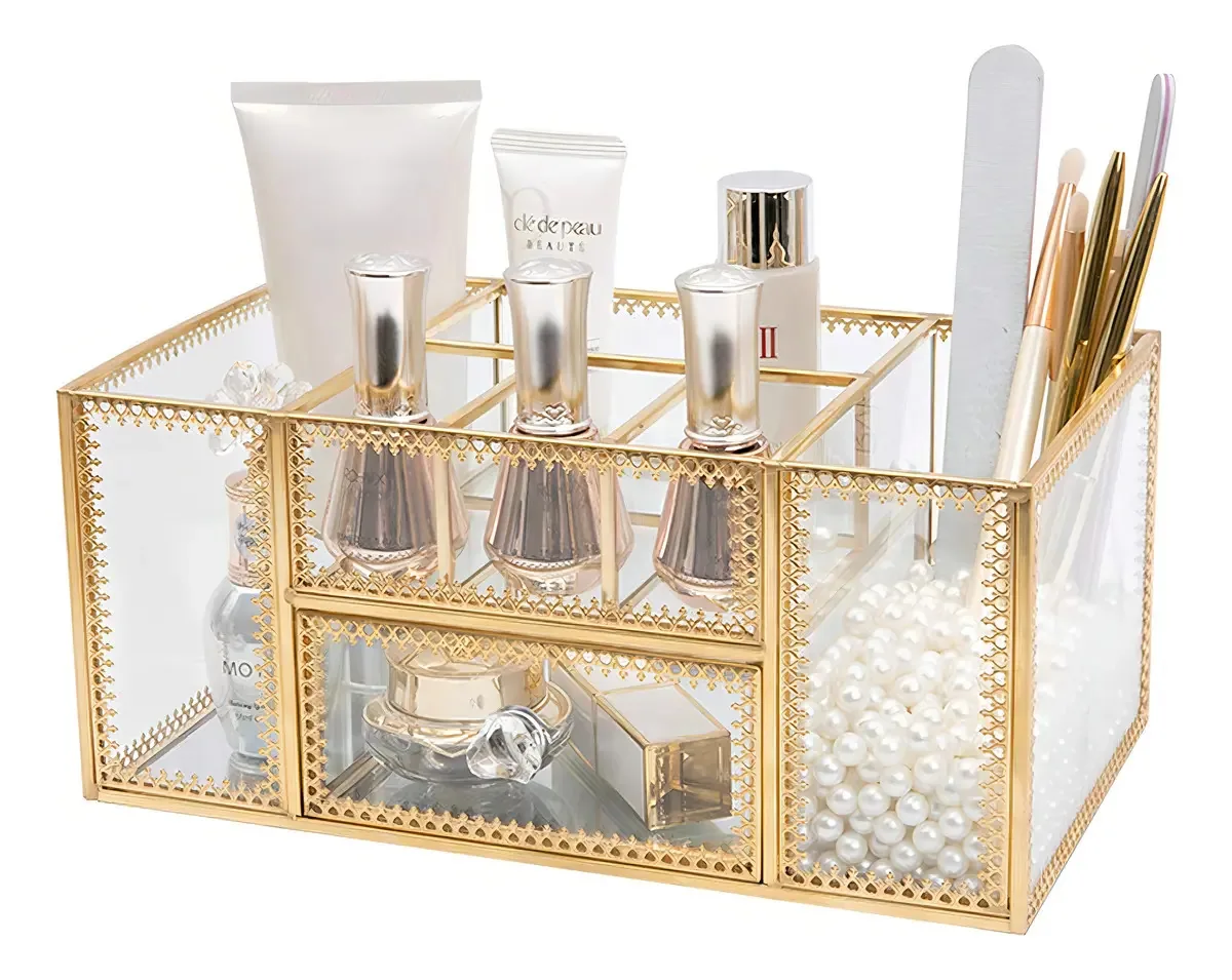 Organizador de maquiagem Fsyueyun Gold A5 - Gold
