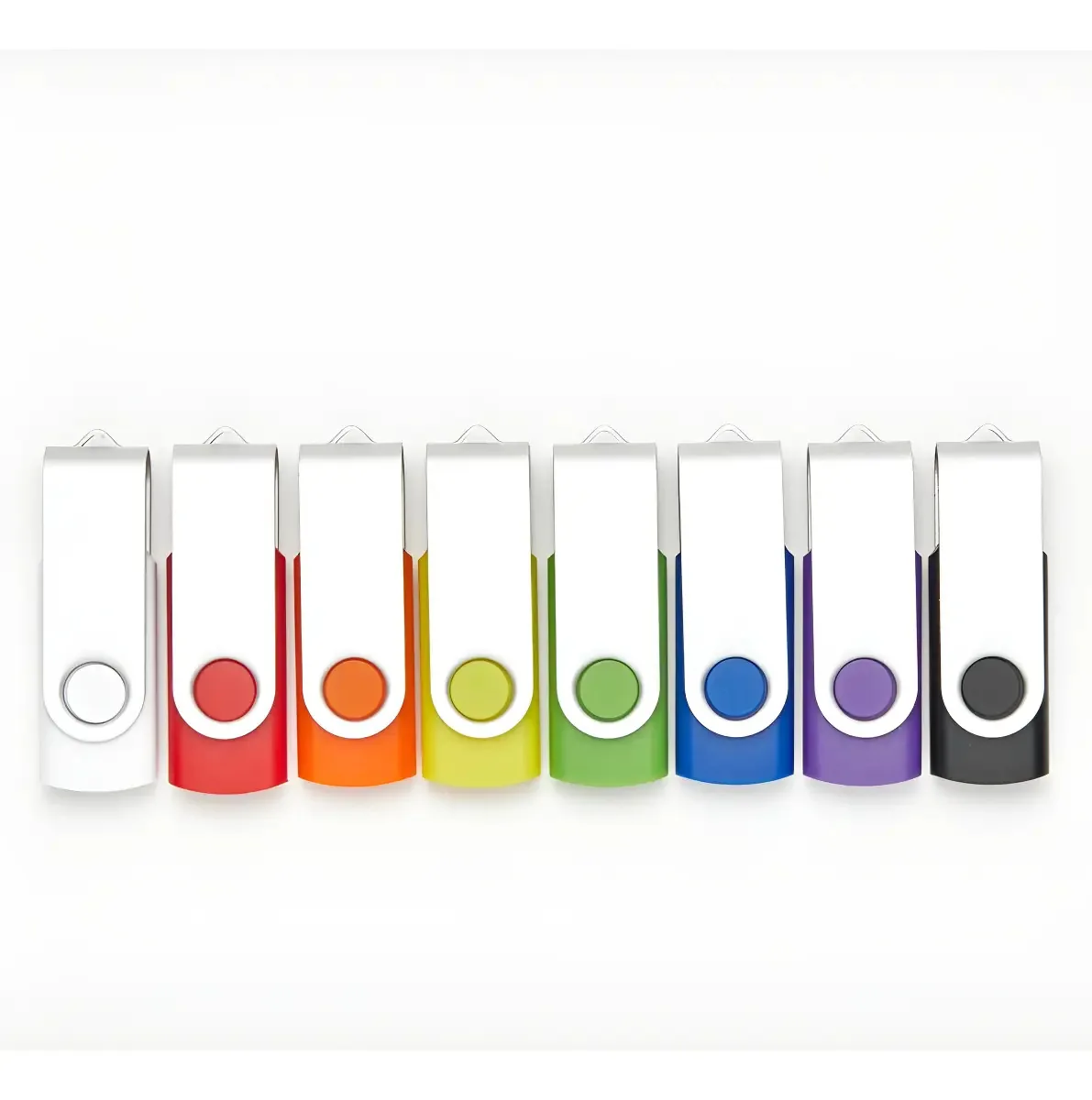 200 unidades de pen drives USB 2.0 de 2 Gb a cores e 5 cores aleatórias