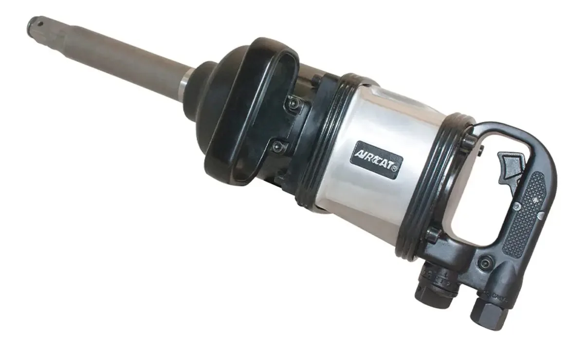Ferramentas pneumáticas Aircat - chave de impacto reta de 1 polegada. Cor: Preto
