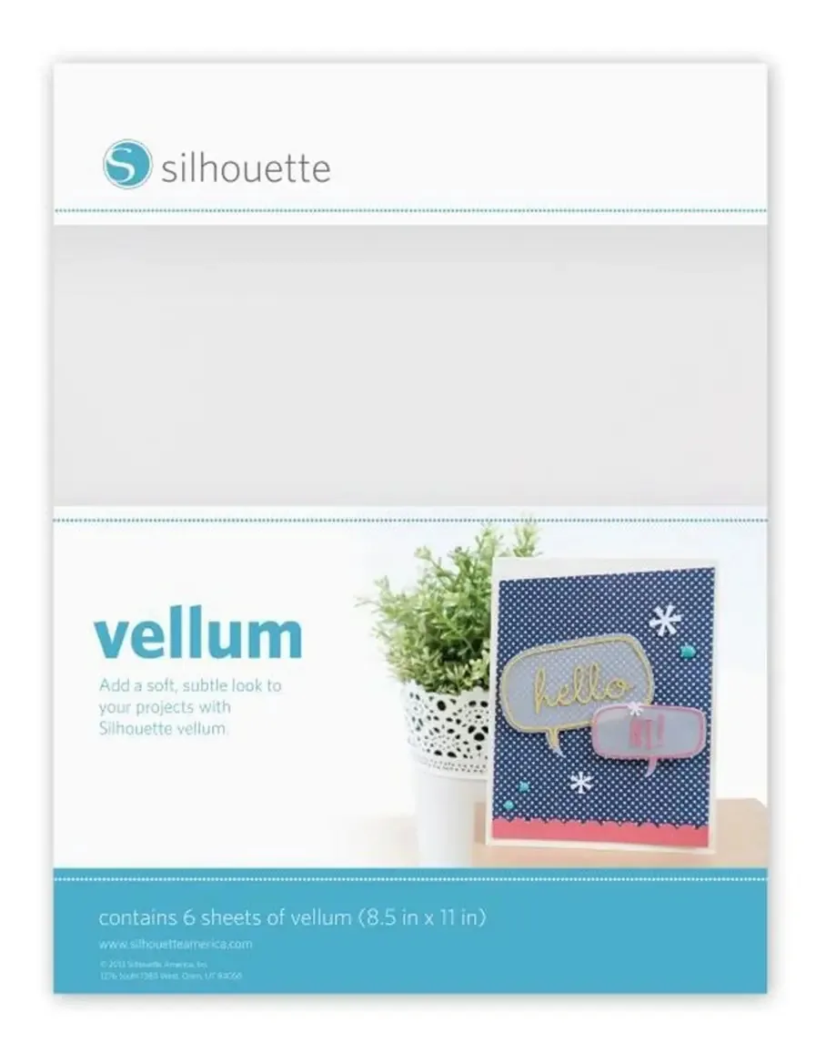 Pacote de papel Silhouette Vellum (6 folhas)