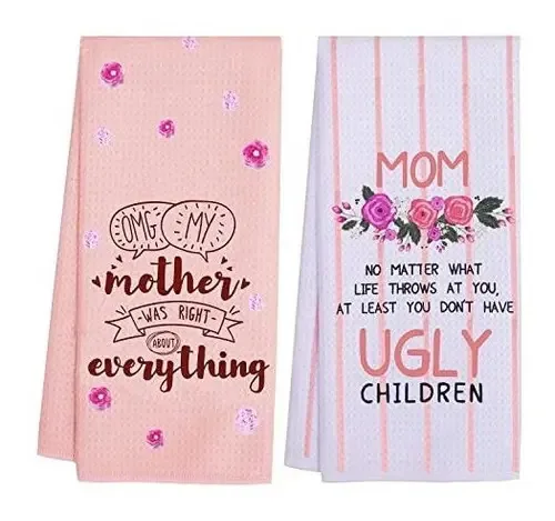 Conjunto de 2 toalhas de cozinha Lxomill para mamãe