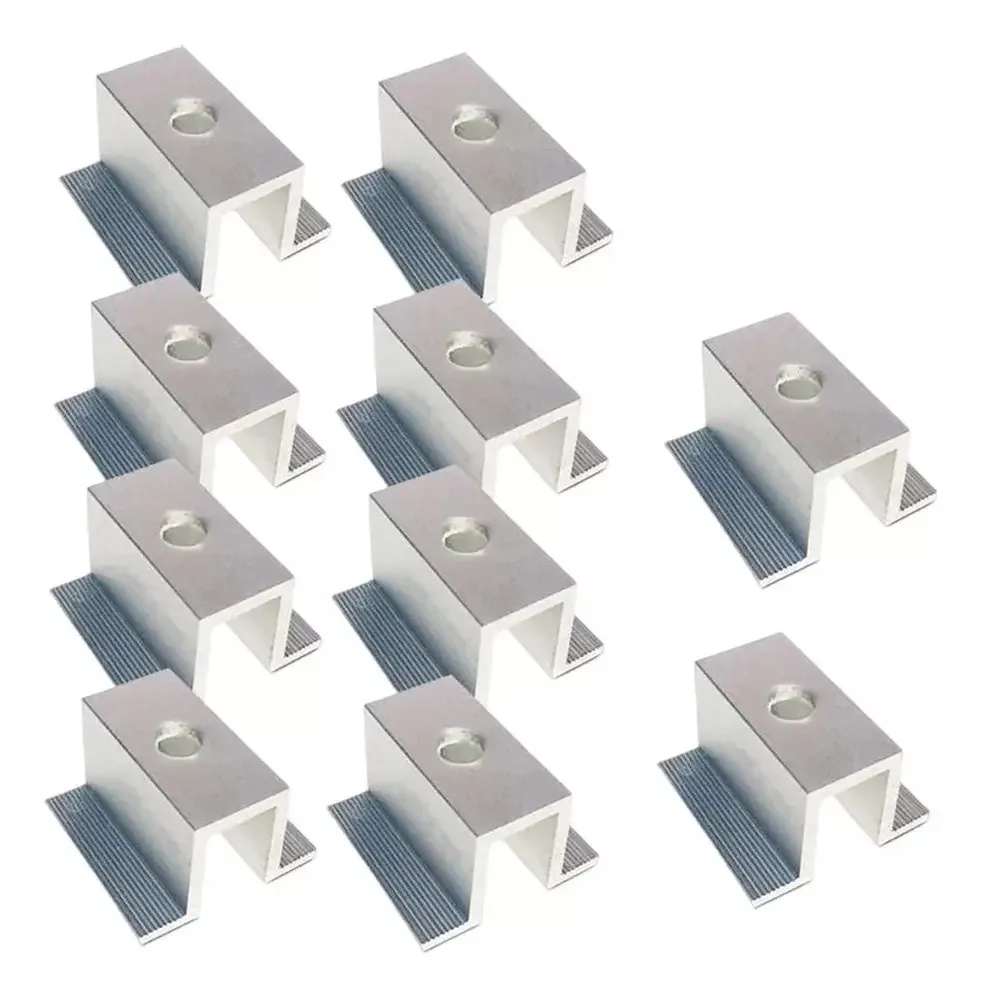 10 peças de braçadeiras centrais solares, suporte