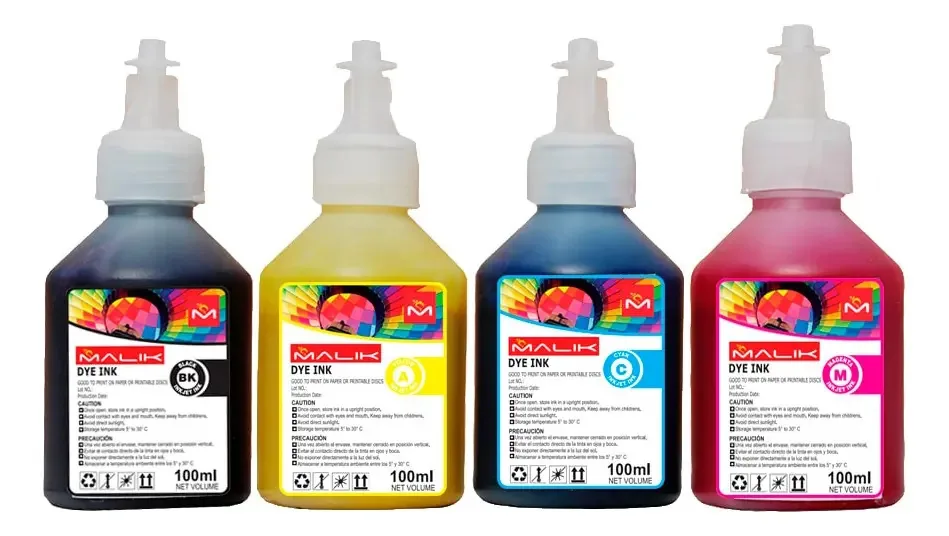 Pacote de 4 tintas para Epson Ecotank L220/L355/L365