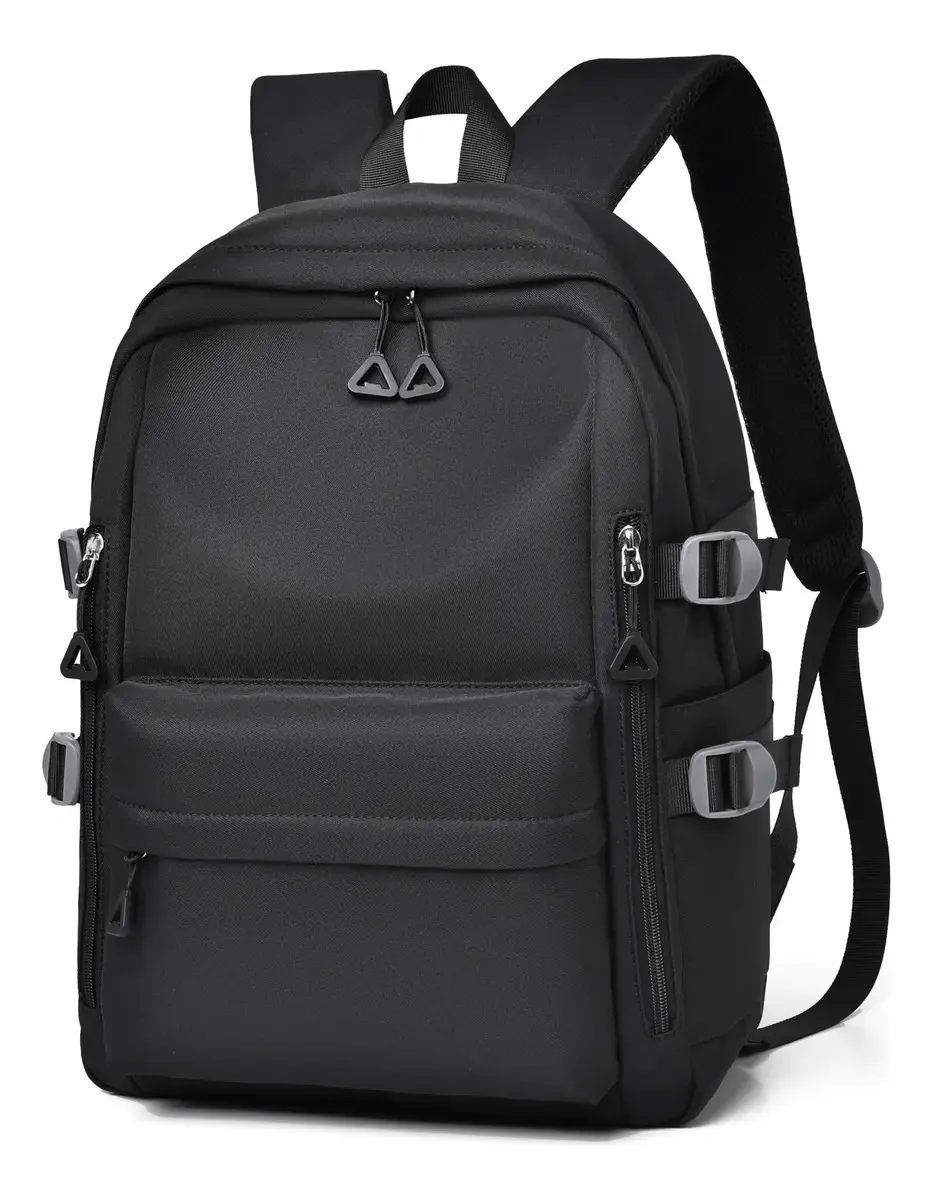 Mochilas escolares, mochilas estudantis para homens e mulheres jovens, mochilas de grande capacidade, mochilas de viagem, mochilas para laptop, cor preta, design de tecido liso