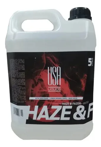 Líquido de Fumaça Profissional 5L Haze Oil Free Sem Óleo Para Máquinas de Fumaça