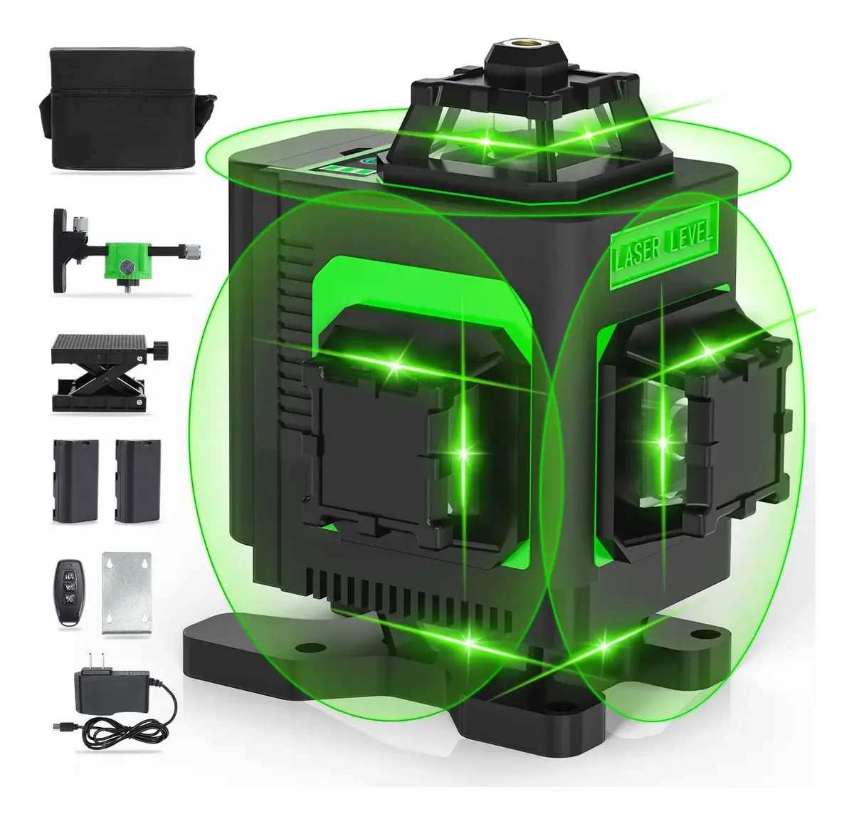 Nível de laser Housolution, laser de linha cruzada 4 x 360