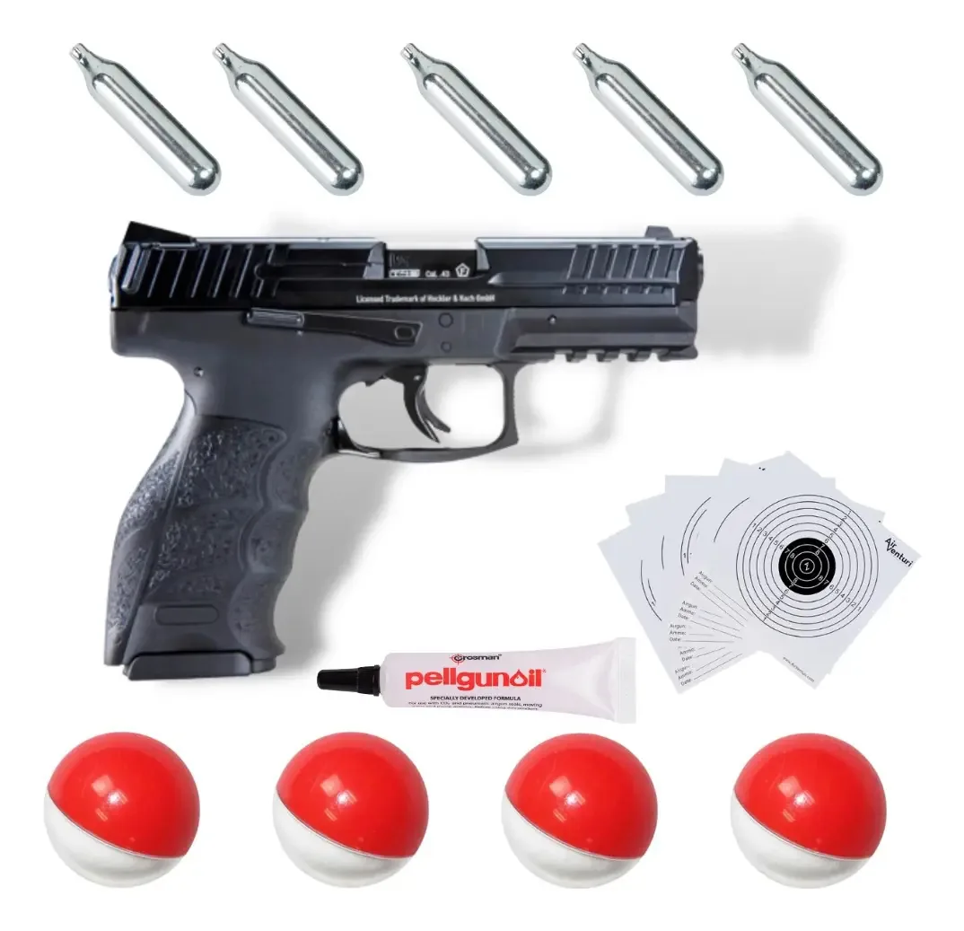 Marcador Gotcha T4e Hk Vp9 Paintball Cal.43 preto Xchws P
