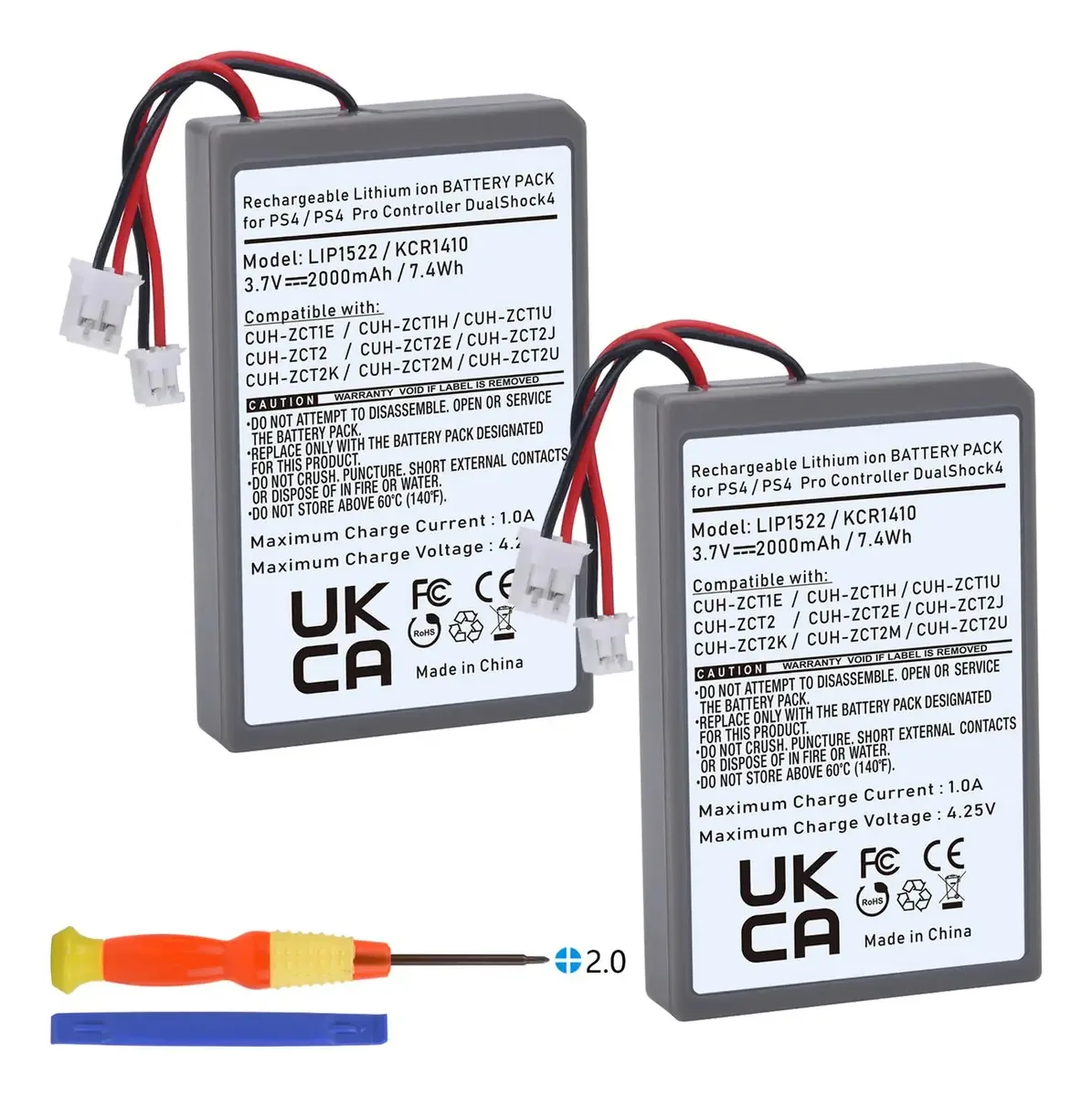 Batería de íon de lítio para consoles portáteis de videogames Batmax LIP1522 / KCR1410