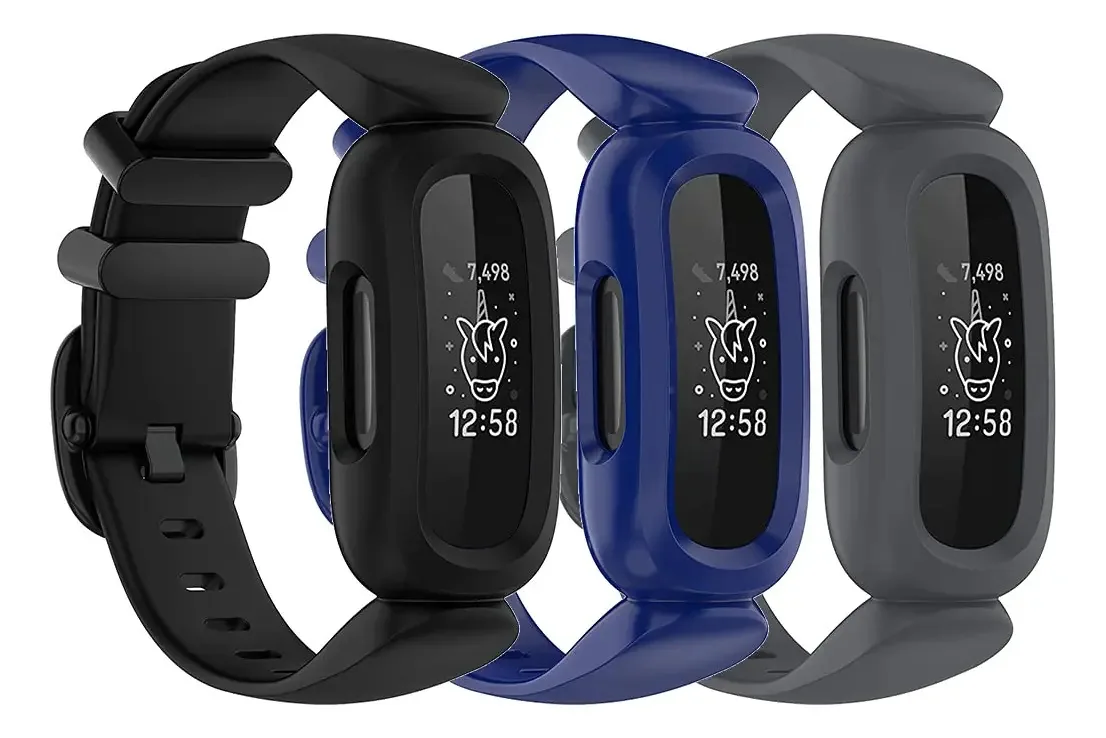 Tkasing Compatível com Fitbit Ace 3 Pulseiras para Crianças, Padrão Floral Impresso Suave, Acessórios de Substituição para Fitbit Ace 3 Meninos e Meninas