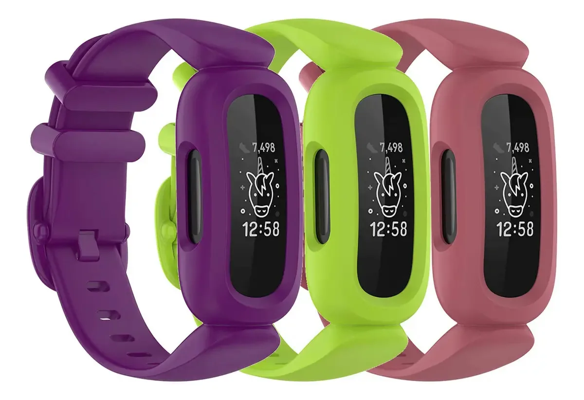 Tkasing Compatível Com Fitbit Ace 3 Pulseiras Para Crianças, Padrão Floral Macio Estampado, Acessórios De Substituição Para Fitbit Ace 3 Meninos E Meninas