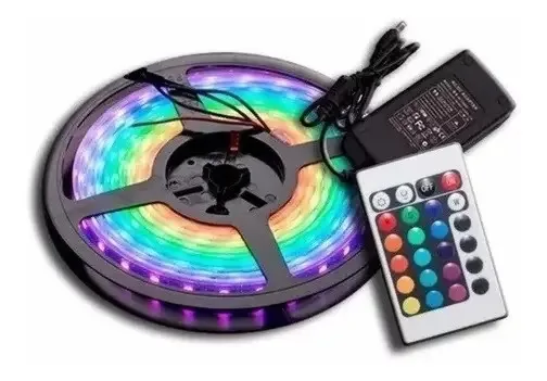 Iluminação LED Strip Time RGB 2835 com controle e fonte