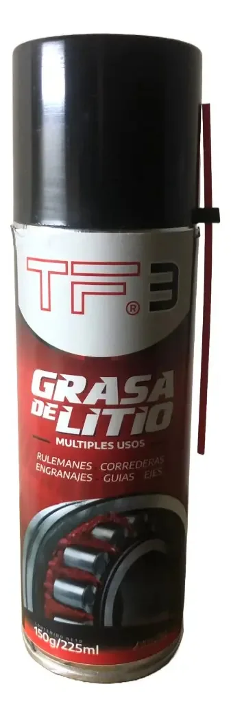 Lubrificante de graxa em aerossol de 225 ml da marca Tf3