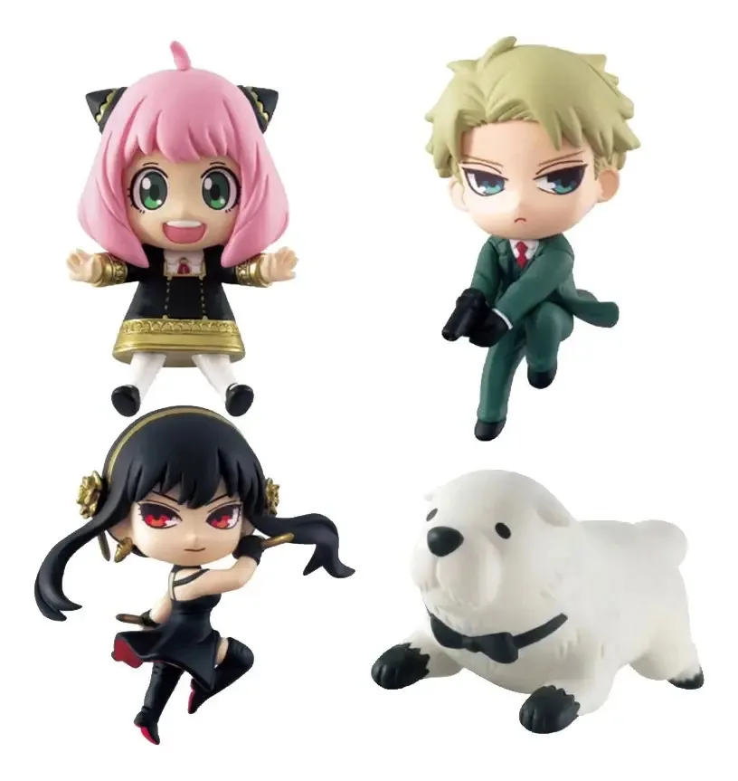 Brinquedos e bonecos feitos à mão Spy Family, 4 peças